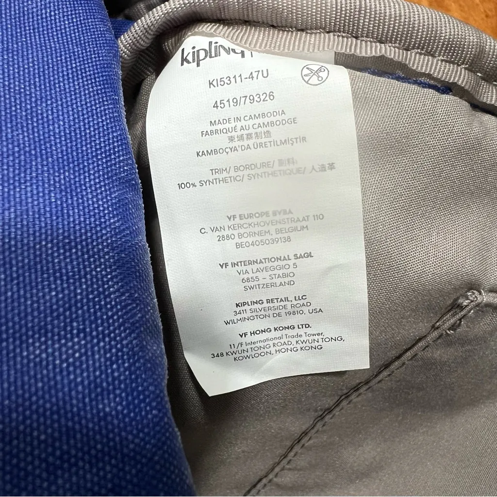 Kipling  Classics Kiryas Blue Backpack Gorilla charm - Image 9