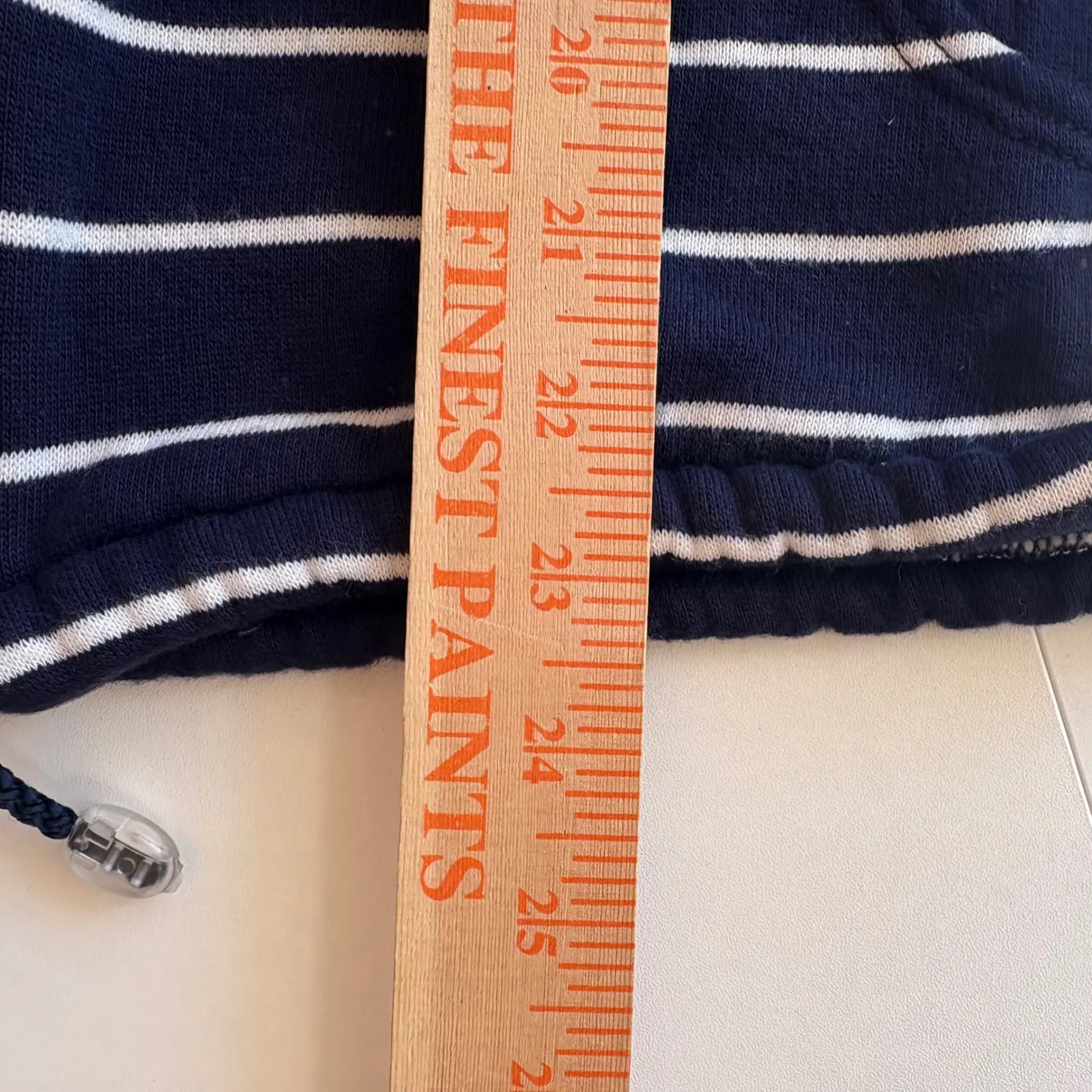 La Costiera Italia Positano Nautical Striped Full Zip Hoodie Jacket Womens Small Blue - Image 4