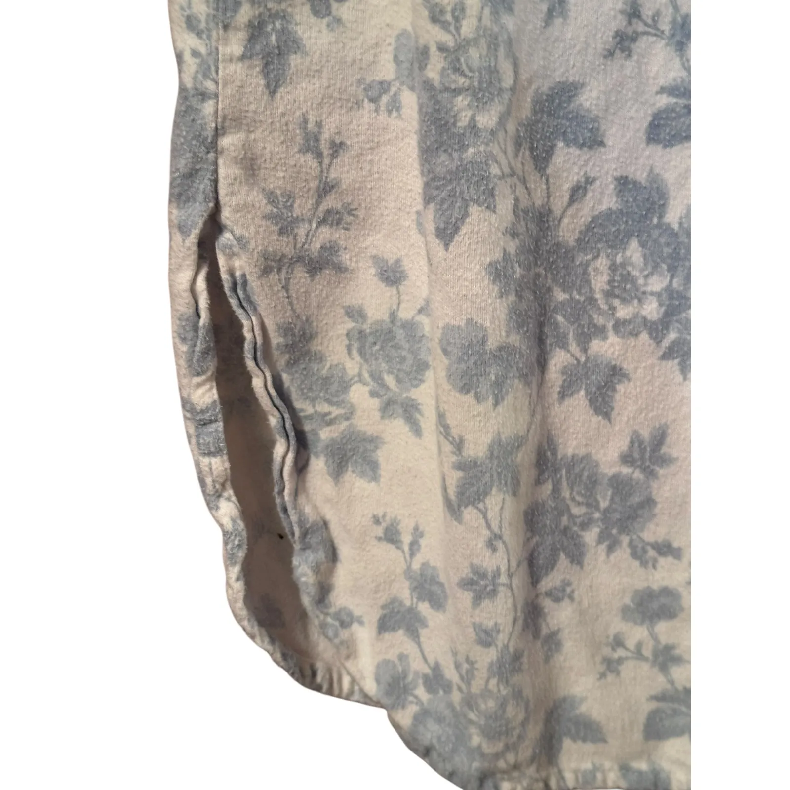 Ella Simone Countryside Tante Portuguese Flannel Nightgown XL White - Image 2