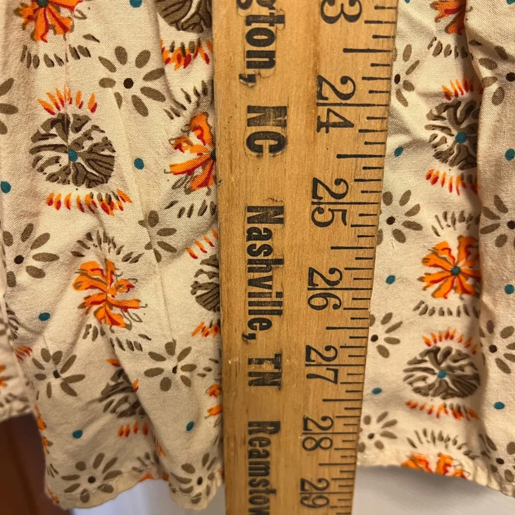 Umgee Bohemian Multicolor Patterned Long Blouse Sz S - Image 6