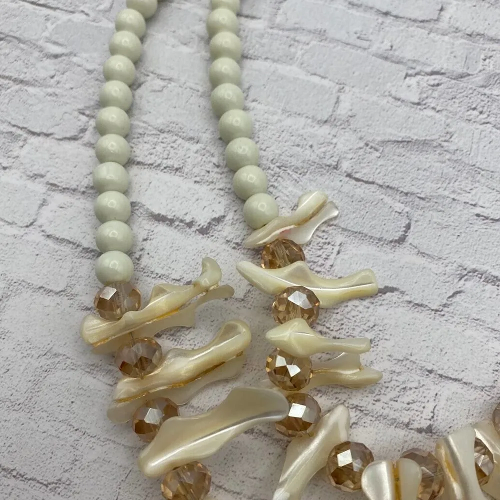 Amrita Singh Shell Crystal Statement Necklace - Image 4