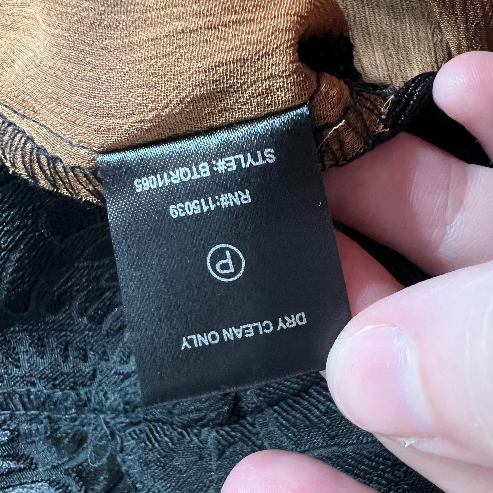 Y2K BKE Boutique Womens Blazer Suit Jacket Crushed Velvet Lace Beaded Black Tan - Image 12