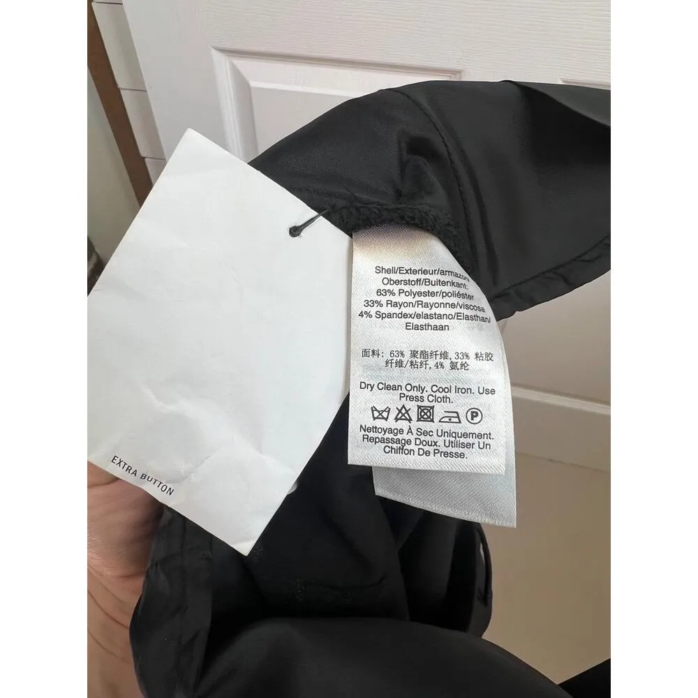 DKNY Essentials Pants Womens Size 14 Black WideLeg HookandBar Belt Loops Modern - Image 6