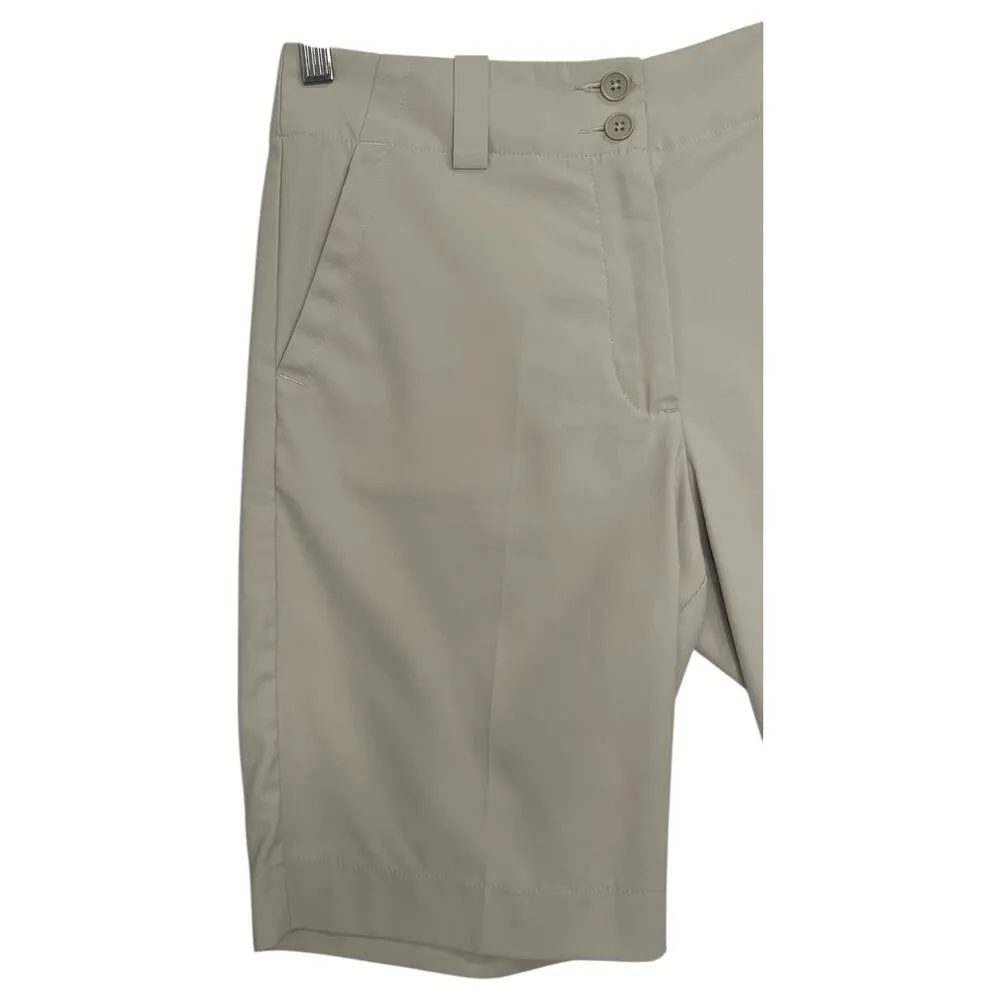 Nike Golf Shorts Womens 4 Tan Bermuda Dri Fit Victory Flex Athletic Sporty - Image 6