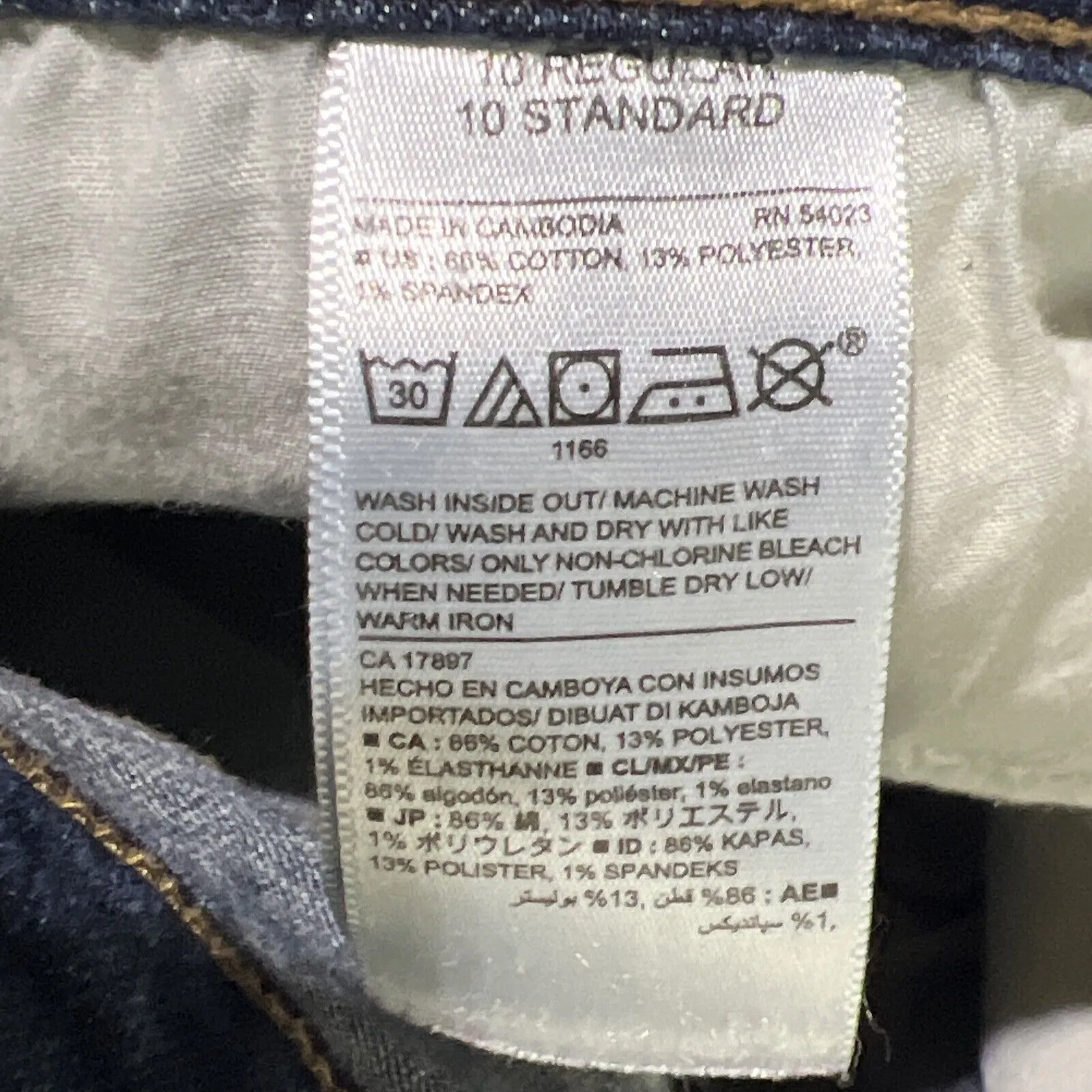 Old Navy Jeans Women 10 Mid Rise Straight Leg Dark Wash Casual‎ Preppy Chic - Image 13