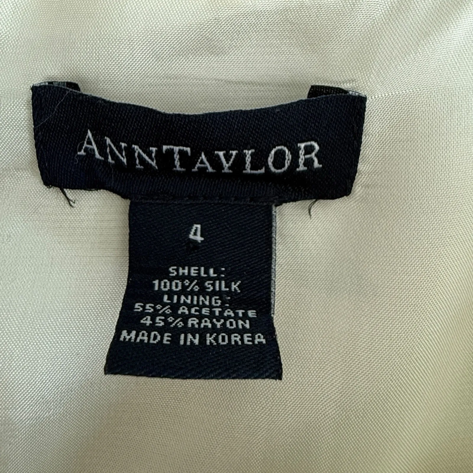 Ann Taylor Yellow White Floral 100% Silk Dress Size 4 Sundress‎ Bridal Work - Image 3