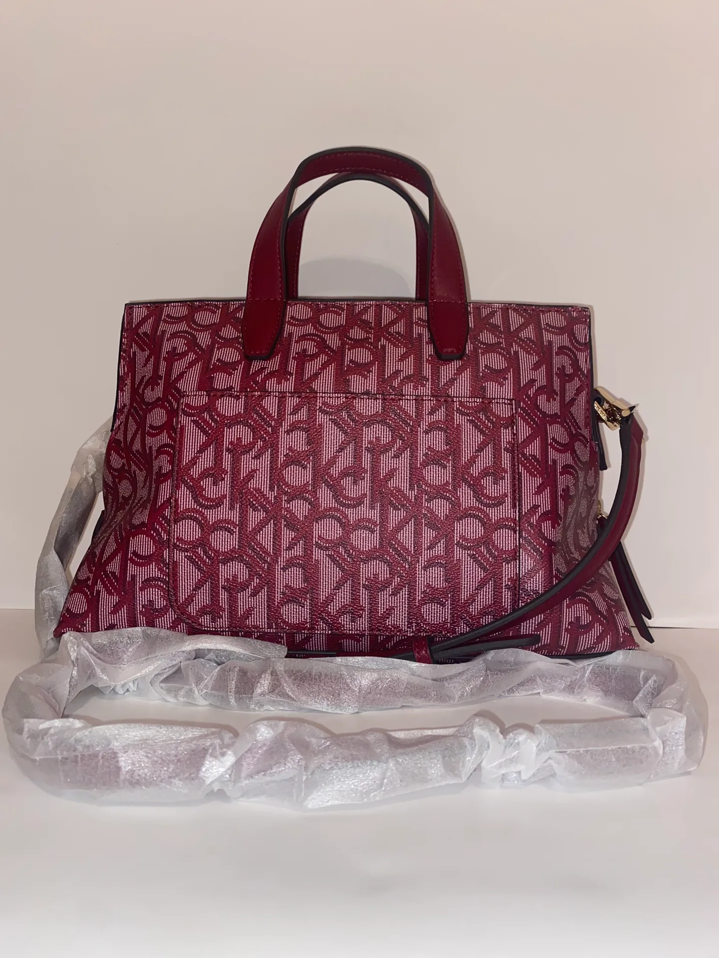 Neat Shadow Stripe Logo Satchel - Image 2