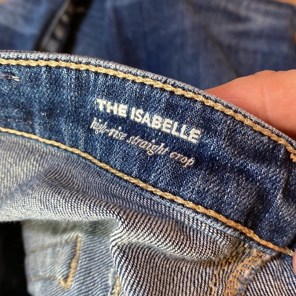 AG Adriana Goldschmied The Isabella High Rise Straight Leg Crop Jeans Size 26 - Image 7