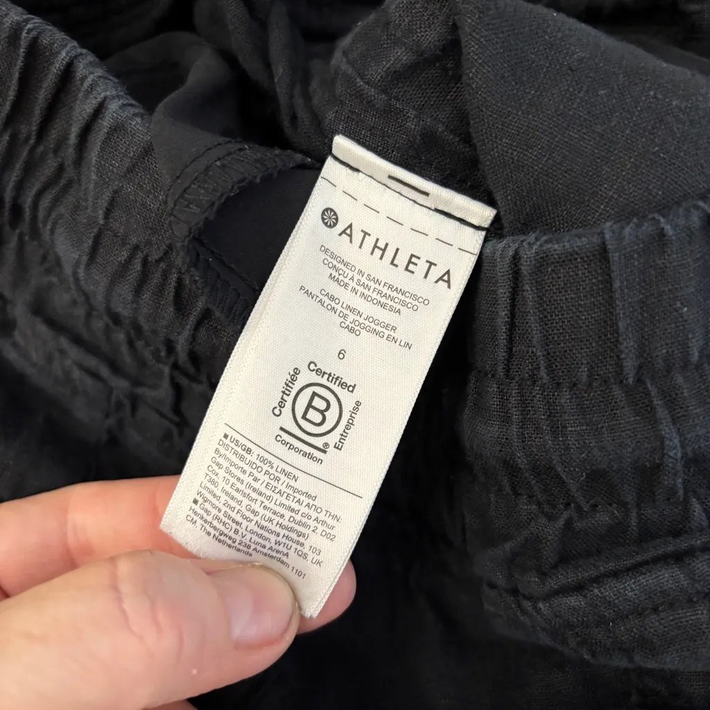 Athleta Cabo Linen Jogger Black Women’s - Image 7
