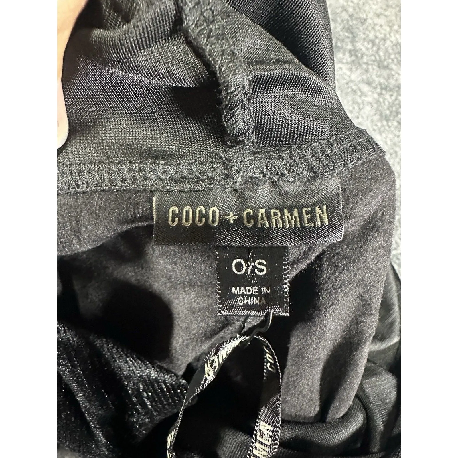 Coco + Carmen Lightweight Poncho Shawl Wrap Size O/S Black - Image 15