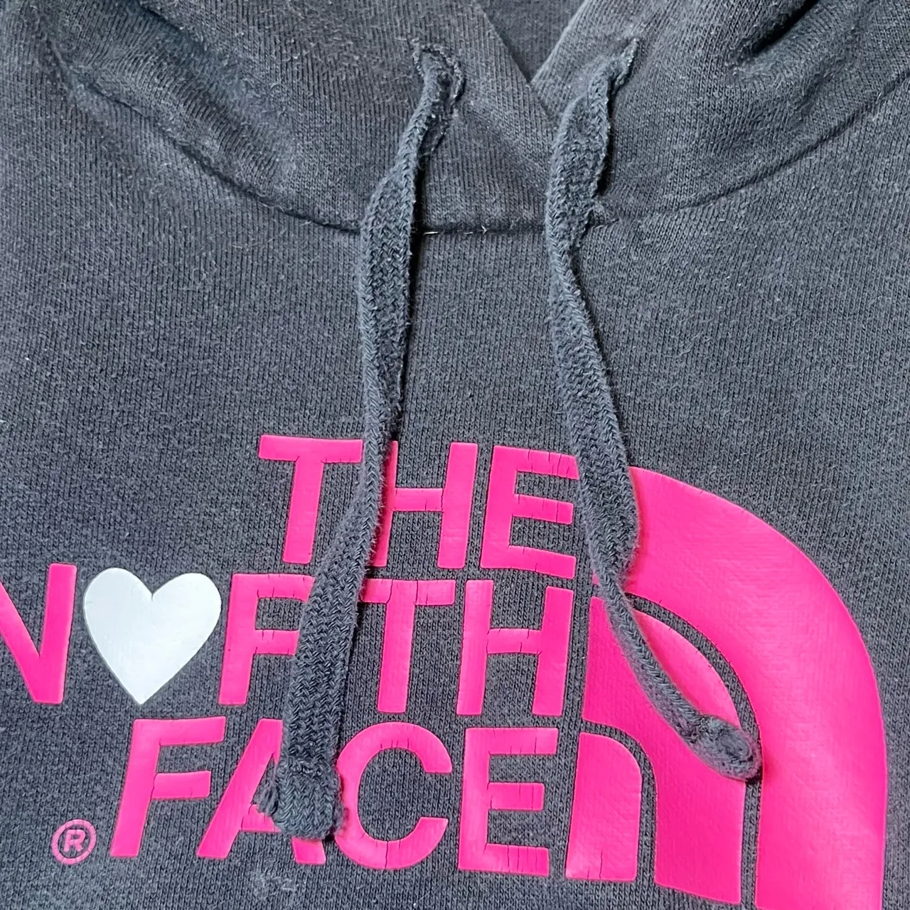 North Face Hoodie Womens Small Black Pullover Pink Logo Streetwear Cozy‎ Casual - Image 5