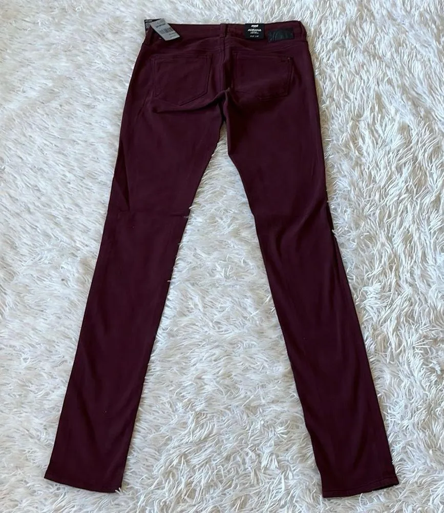 New Mavi adrianna Mid rise Super skinny jeans Maroon size 27/33 Red Size M - Image 10