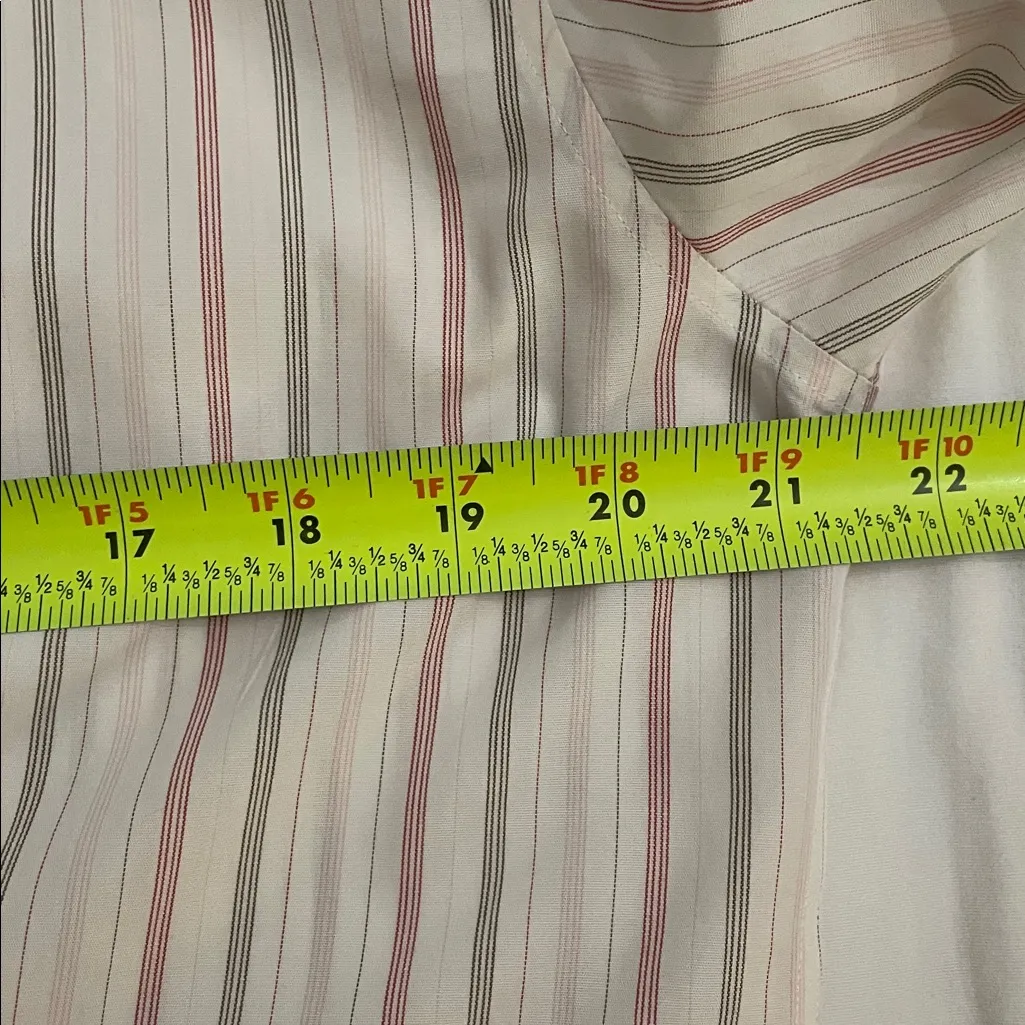 Brooks Brothers Semi-Fitted French Cuff Button Up Striped Shirt Top Womens 12 - Image 5