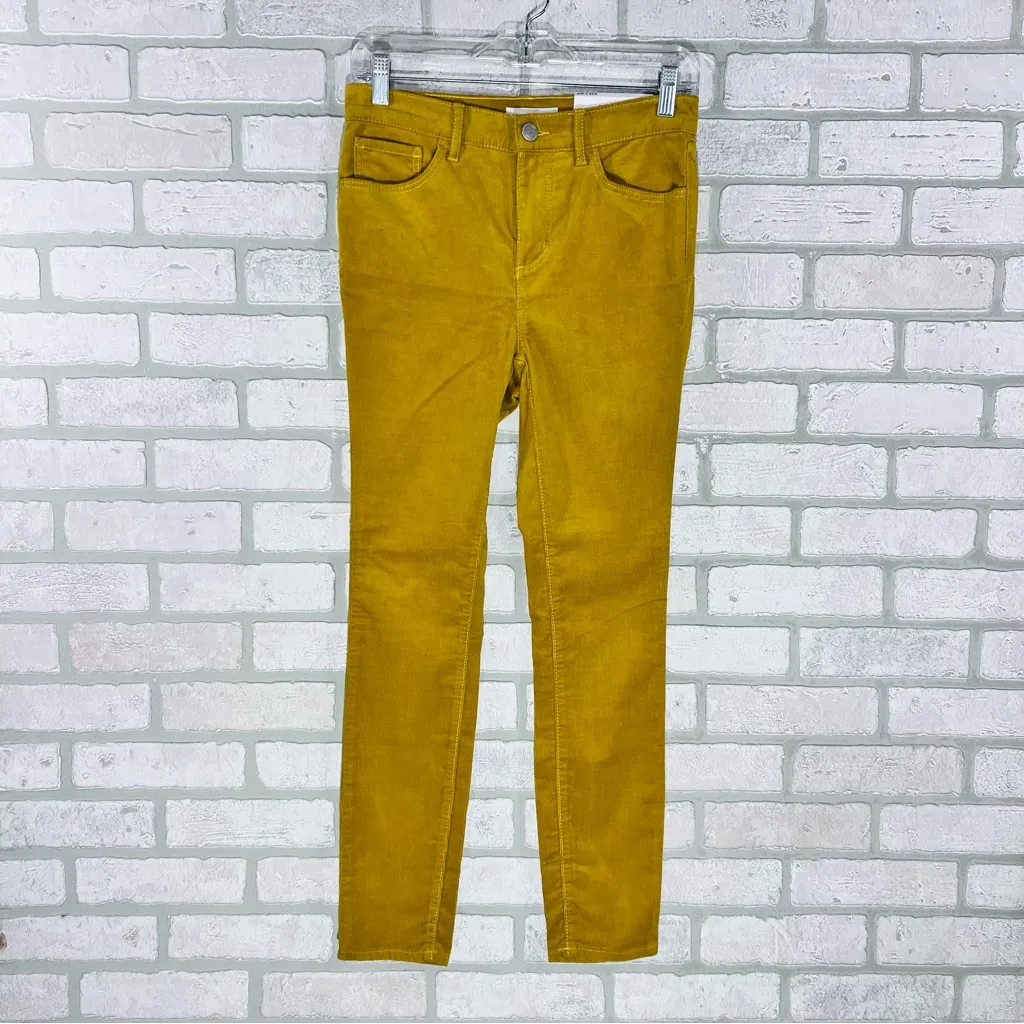 LOFT NWT High Waist Skinny Corduroy Jeans in Golden Yellow Size 26/2P - Image 2