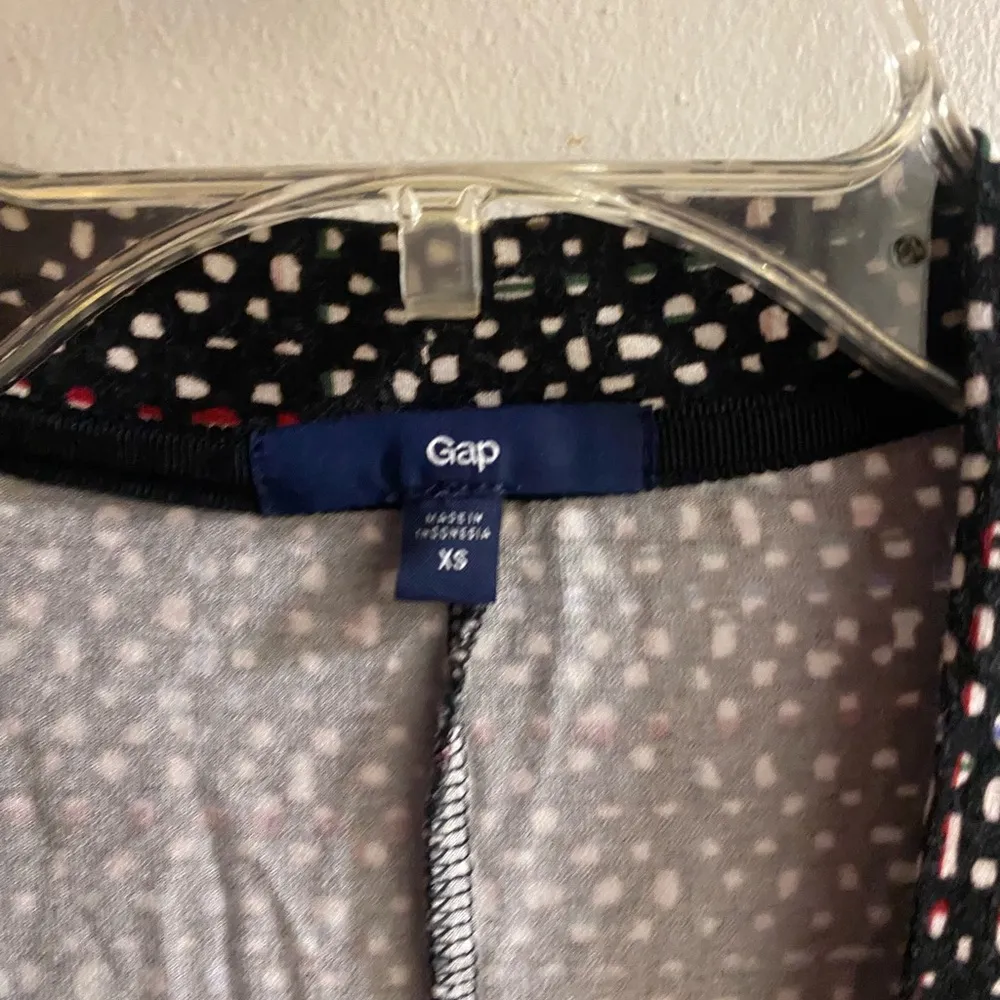 Gap Women’s Juniors Mini Dress M Medium Small Square Print Black Red Gray White - Image 2