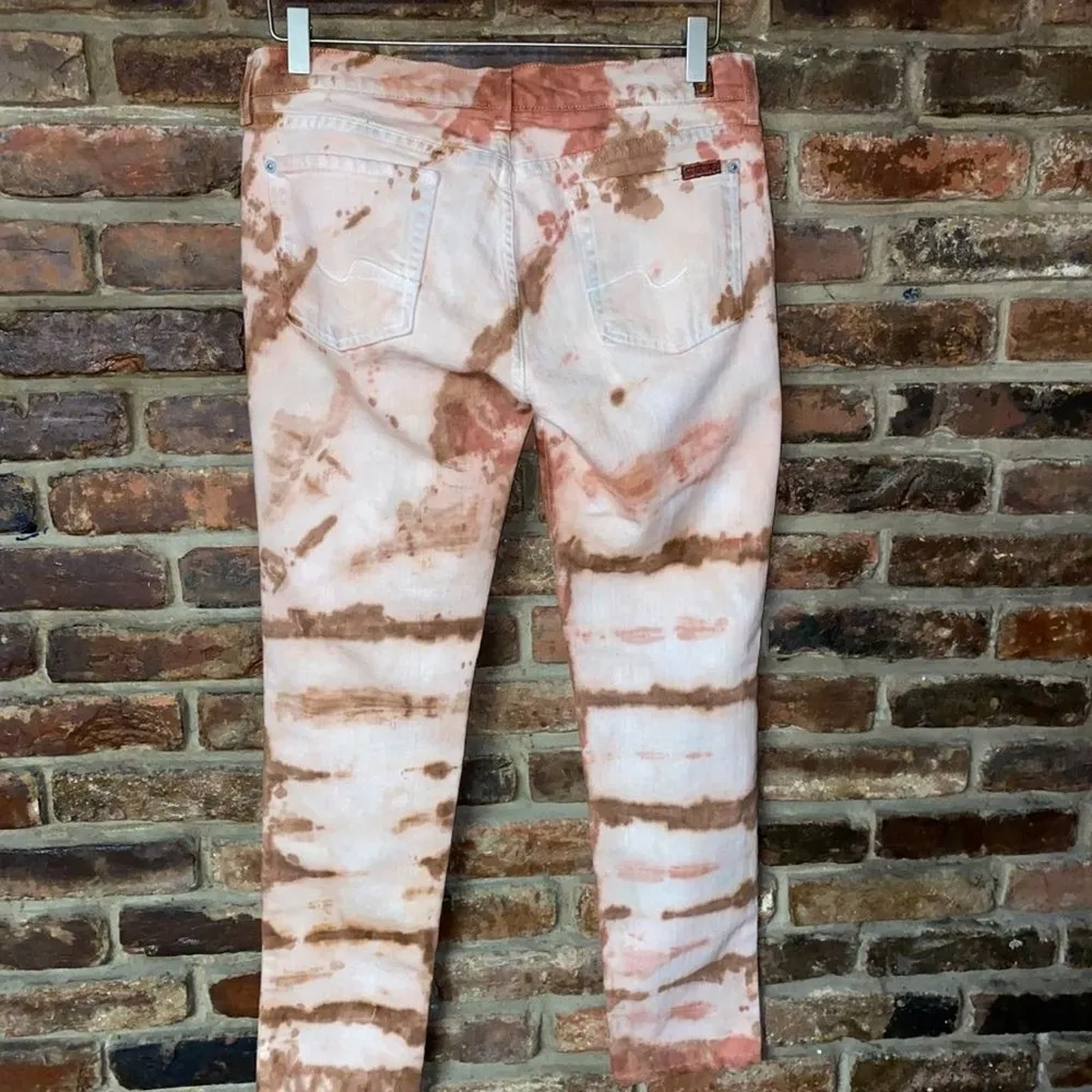 7 For All Mankind Custom Tie Dye Skinny Jeans 30 - Image 7