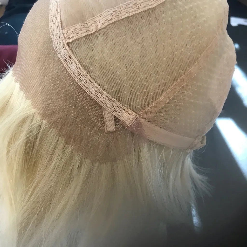 Wig Fulllace Blonde bob human hair Blende ON SALE - Image 5