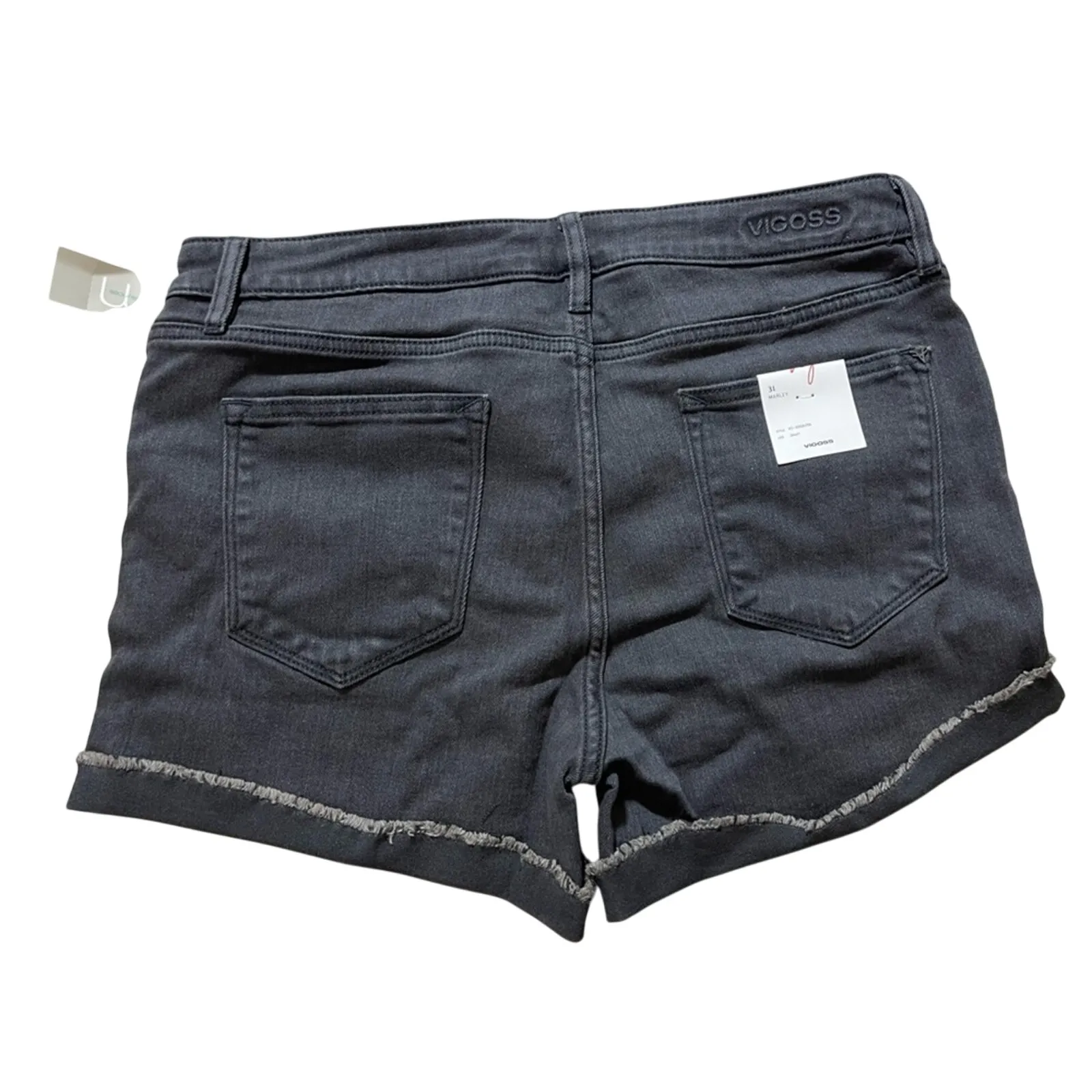 Vigoss Marley Cuff Shorts Distressed Size 31‎ Mid-Rise Black Short - Image 5