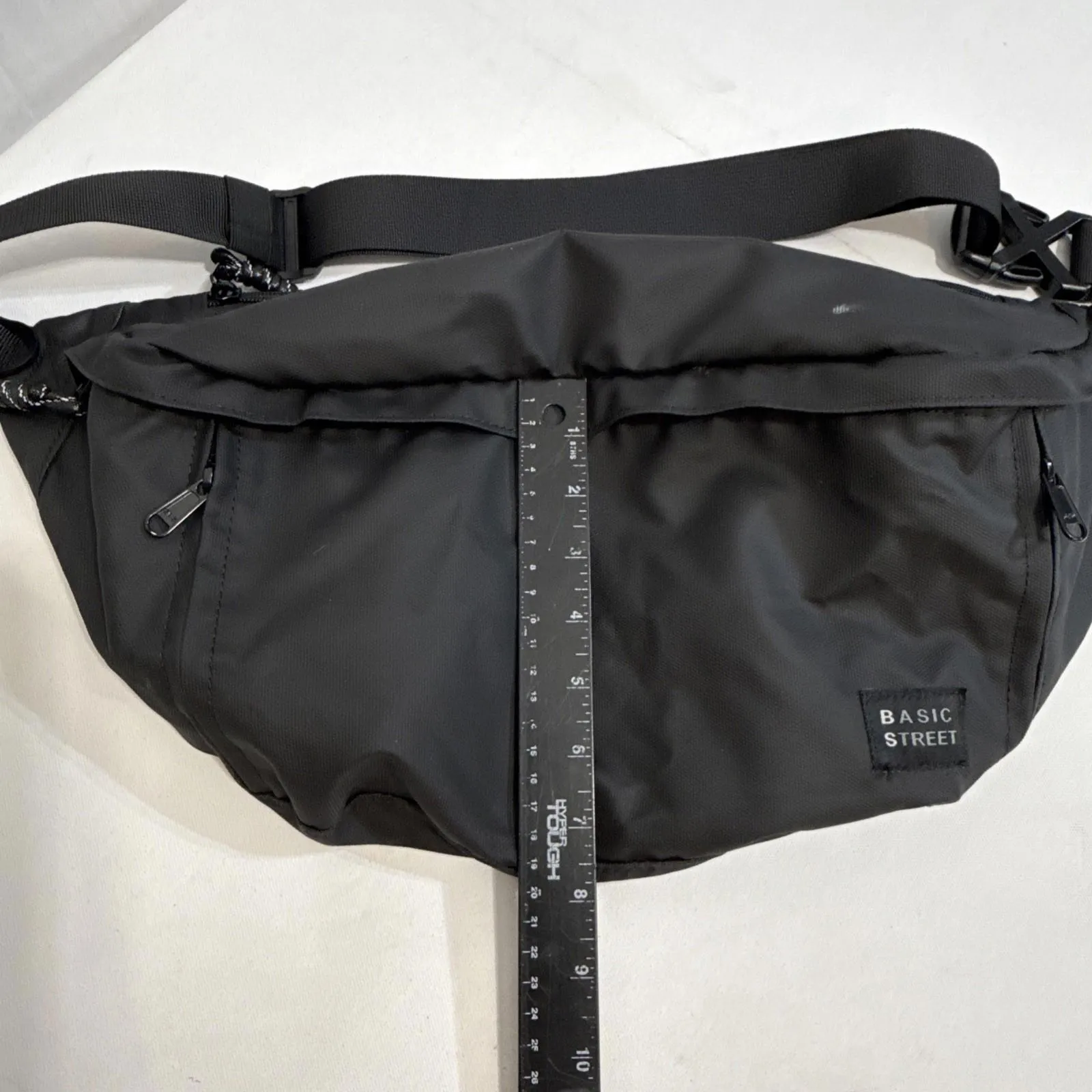 Large Crossbody Fanny Pack Water Resistant Gorpcore Unisex Waist Belt Bag Pack Black - Image 3