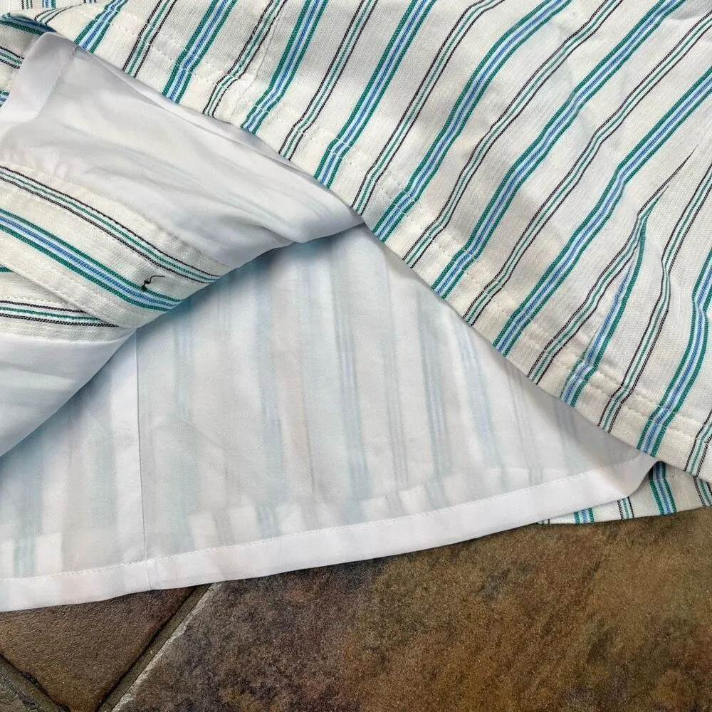 LOFT Outlet Sleeveless Striped Front Button Closure Dress 10 - Image 8