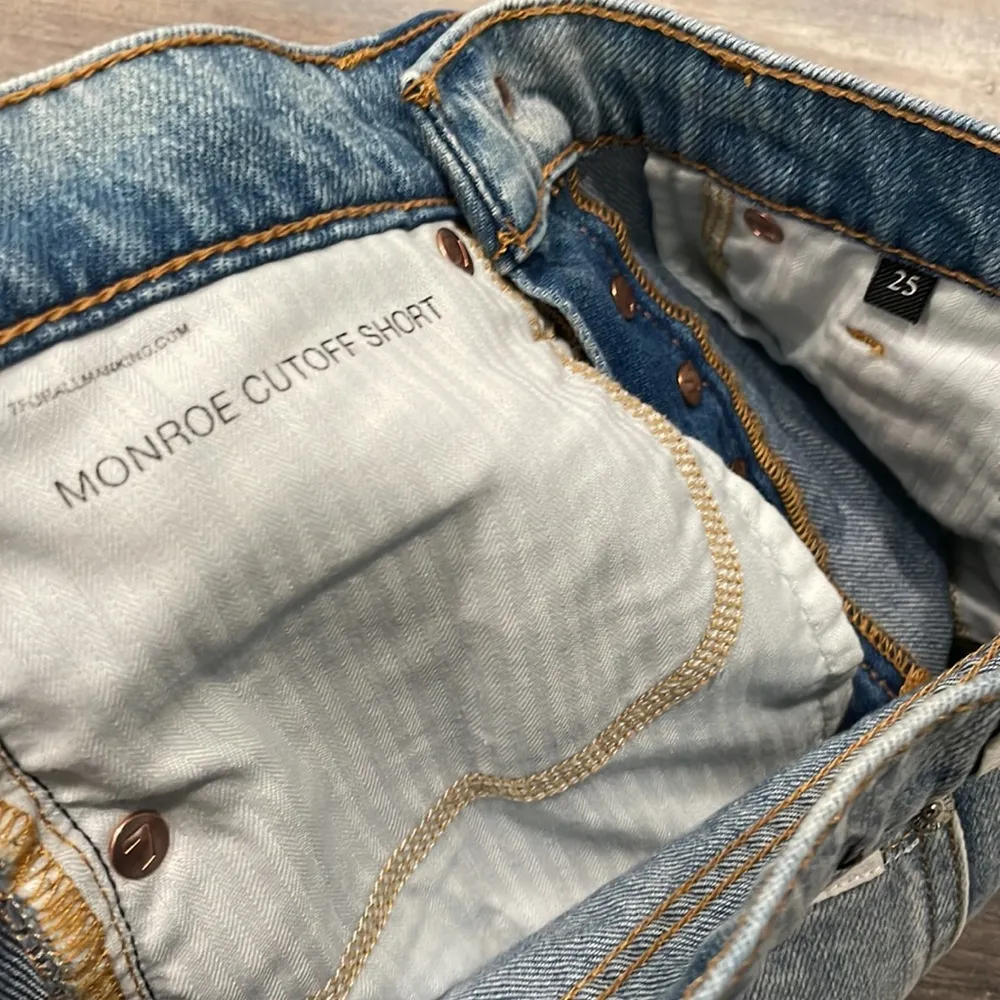 7 For All Mankind Distressed Jean Shorts - Image 4