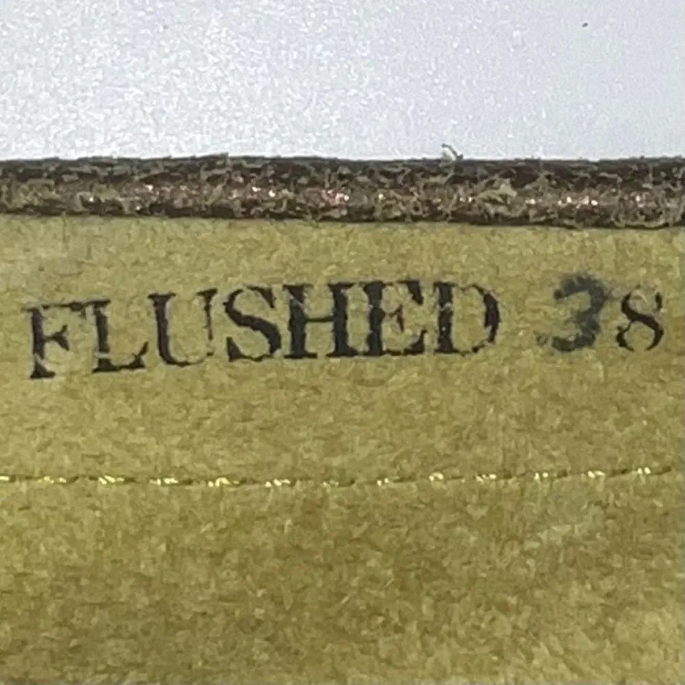 Beverly Feldman Flushed Vintage Metallic Rhinestone Kitten Heel Loafers Gold Size 7 - Image 7