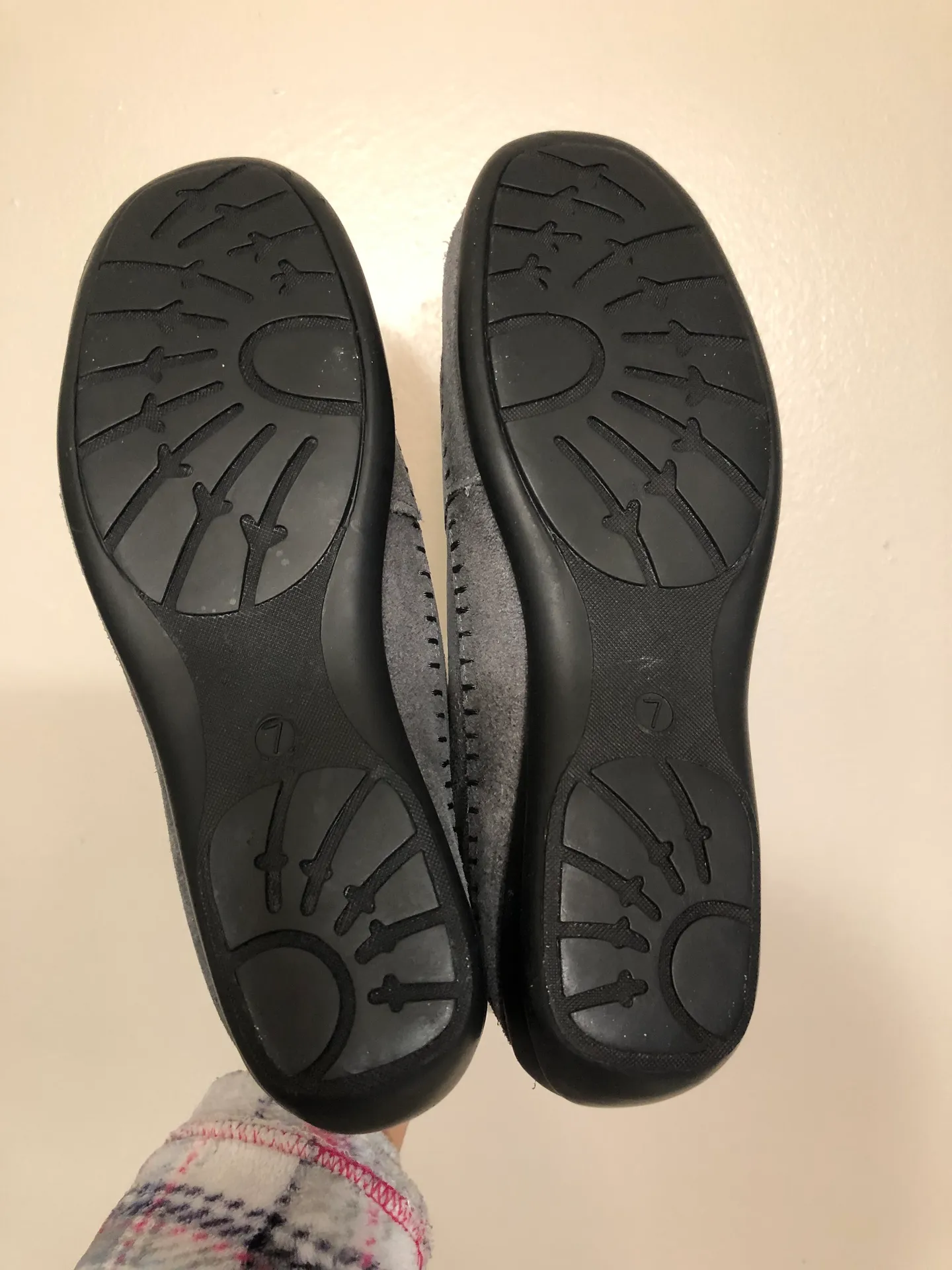 Suede Leather Boots Gray Size 7 - Image 3