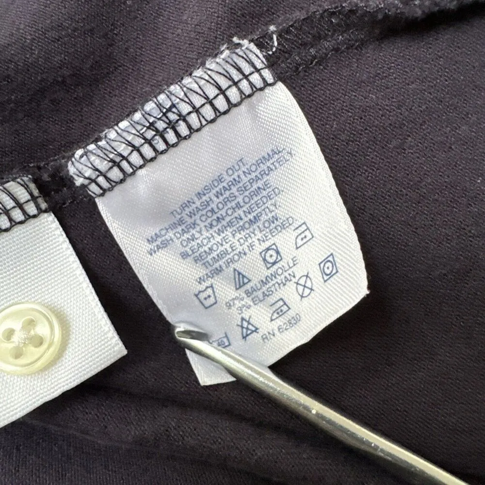 Lands End Women's Petite Medium (10-12)  Pique Polo Dress, Blue  Cotton - Image 4