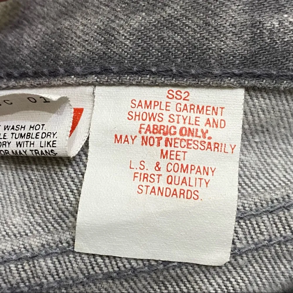 Rare Vintage Levi’s Black Acid Washed High Waist Denim Pencil Skirt Size 9 - Image 10