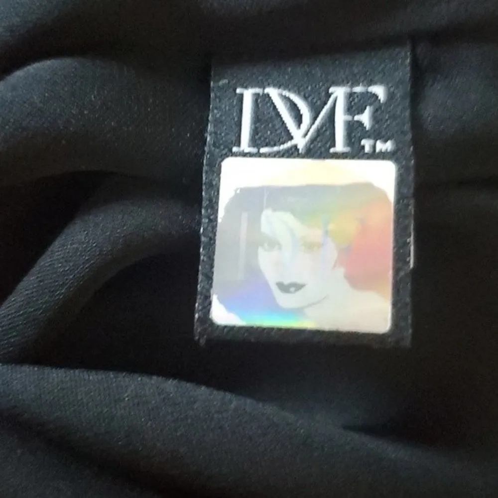 DVF Diane Von Furstenberg black ruched drape EROSA silk sz 10 - Image 9