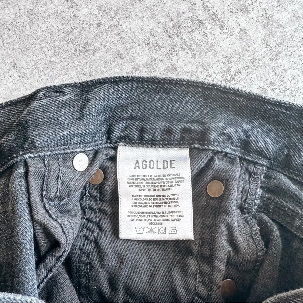 Agolde Black 90's Jean Distressed Size 25 - Image 8