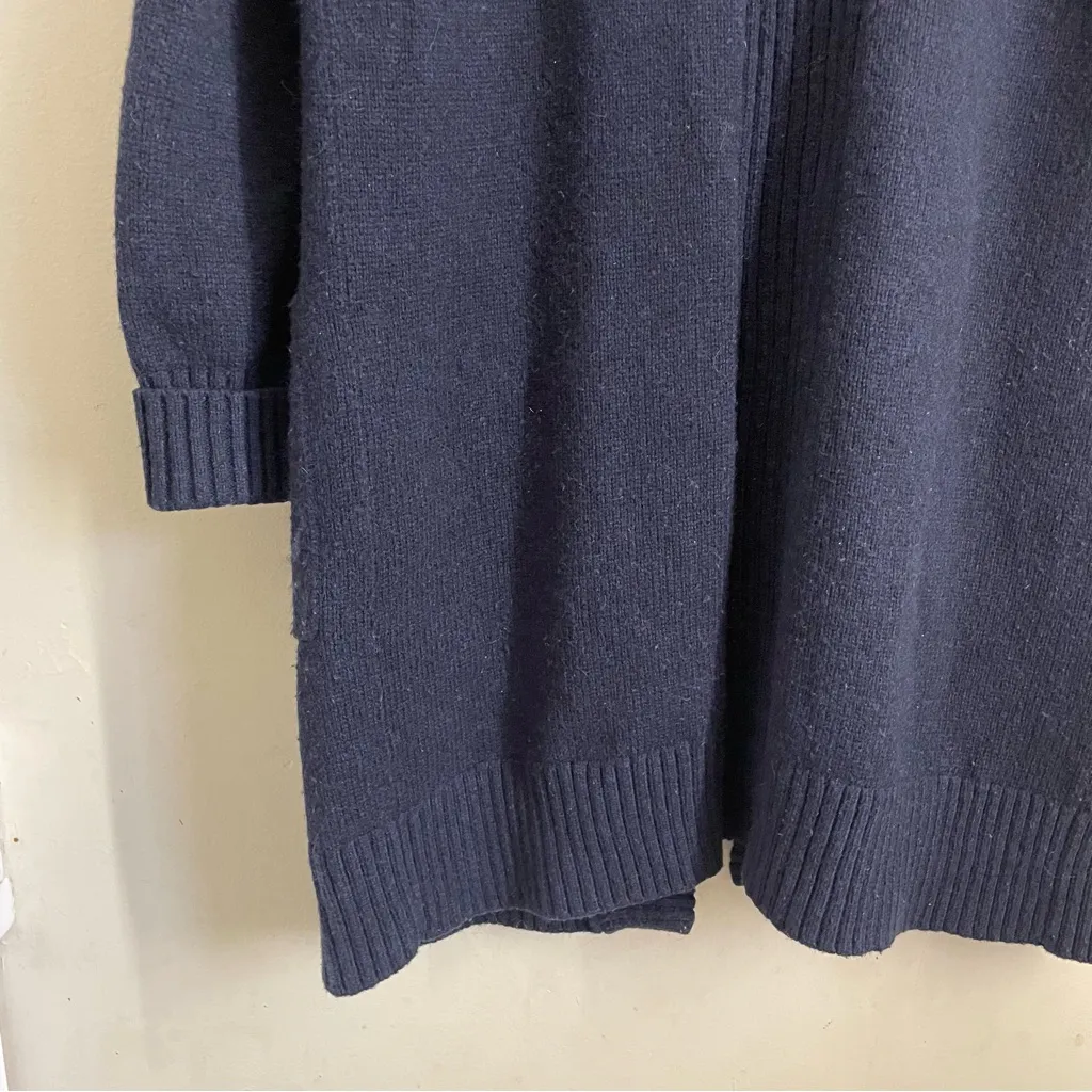 Boden Wool Alpaca Blend Open Front Cardigan Sweater Jacket Coatigan Navy size S Blue - Image 9
