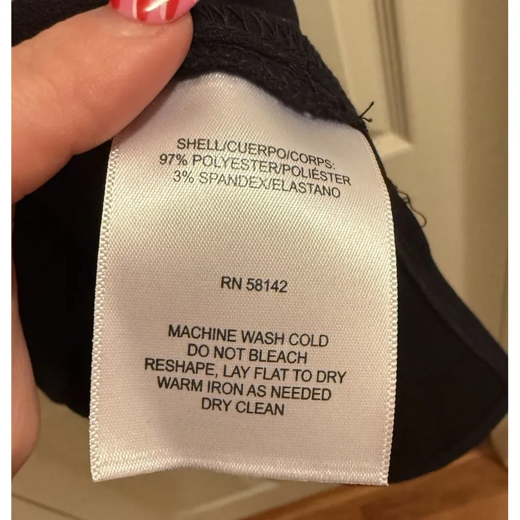 Donna Morgan Black V Neck Short Sleeve Empire Waist Sheath Midi Dress Sz 6 NWOT! - Image 8