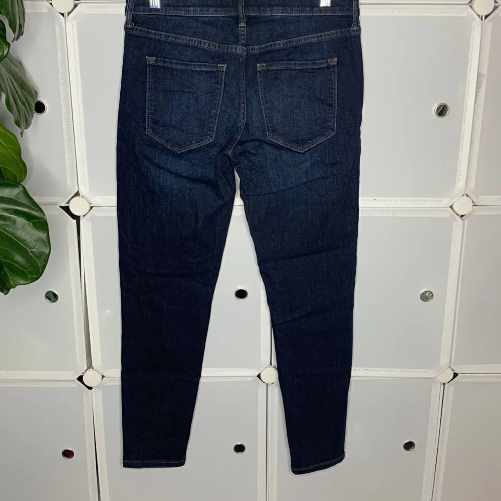 Banana Republic Mid Rise Skinny Jeans Dark Wash Size 28 - Image 4