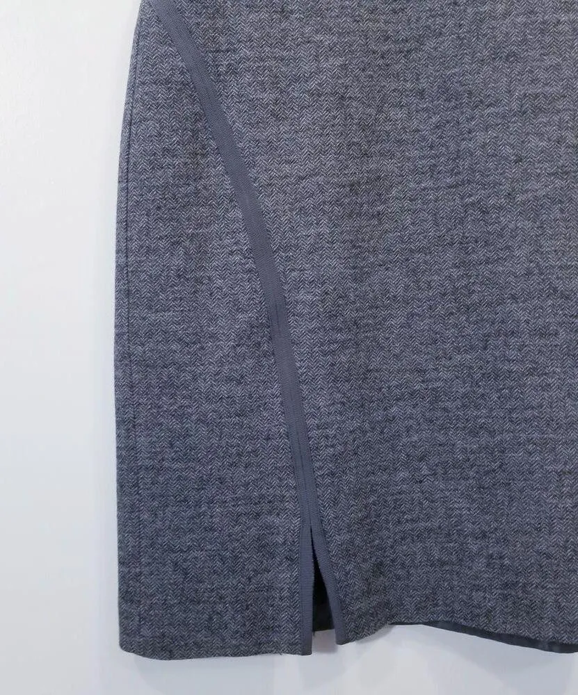 J. Crew Wool Blend Gray Chevron Print Sheath Dress Professional Work - Image 10