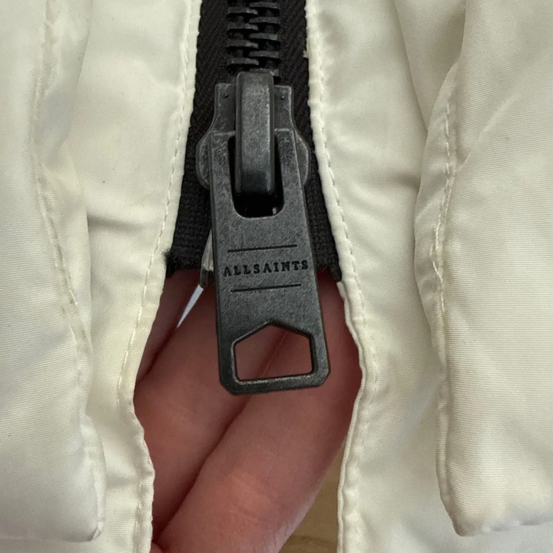 All Saints Puffer Coat Ester Jo Size S White - Image 2