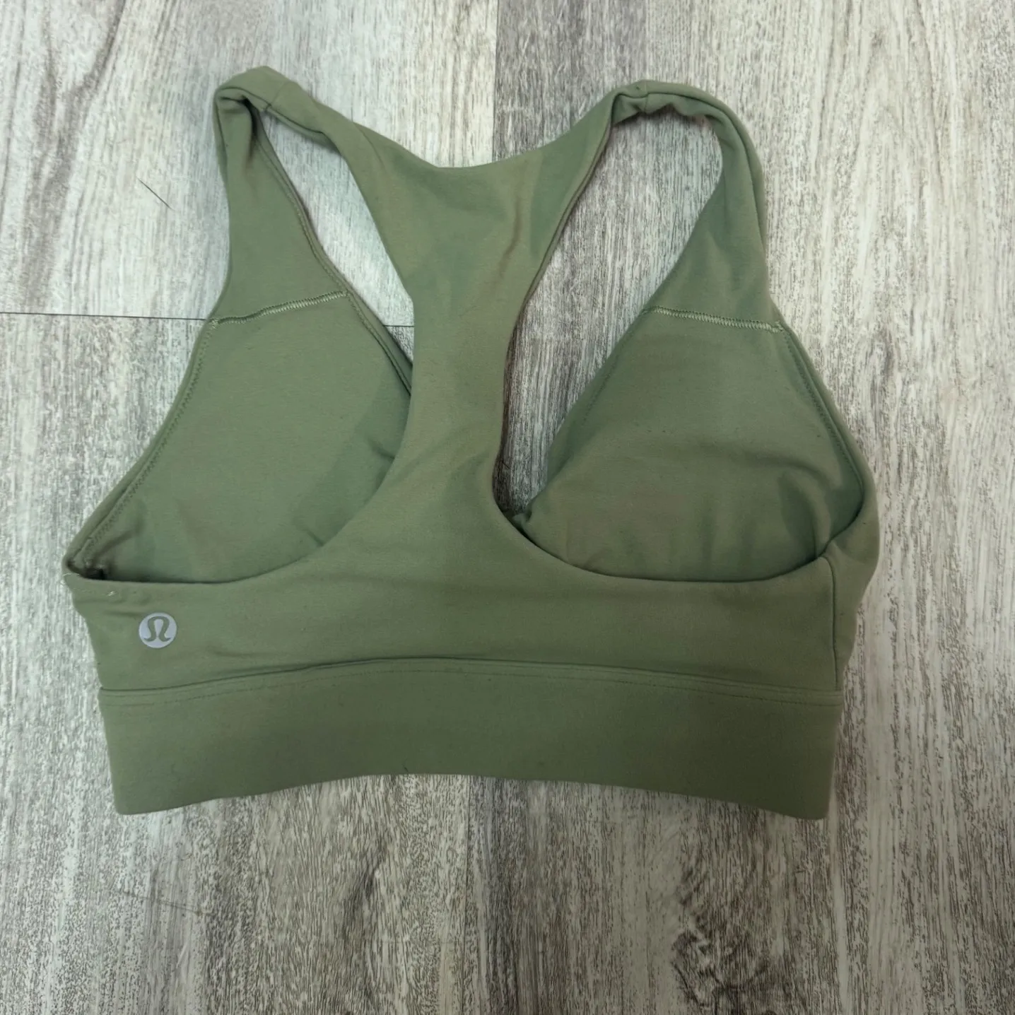 Lululemon Align‎ Sweet Awakening Sports Bra Size 4 Olive Green Yoga Workout - Image 3