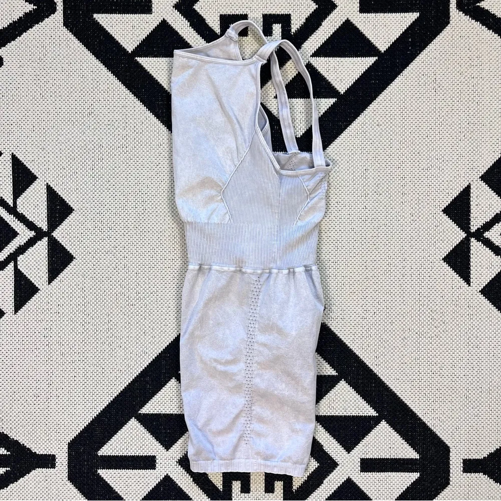 Free People Movement FP Movement Good Karma High Neck Runsie Romper in Ice Grey M/L - Image 11