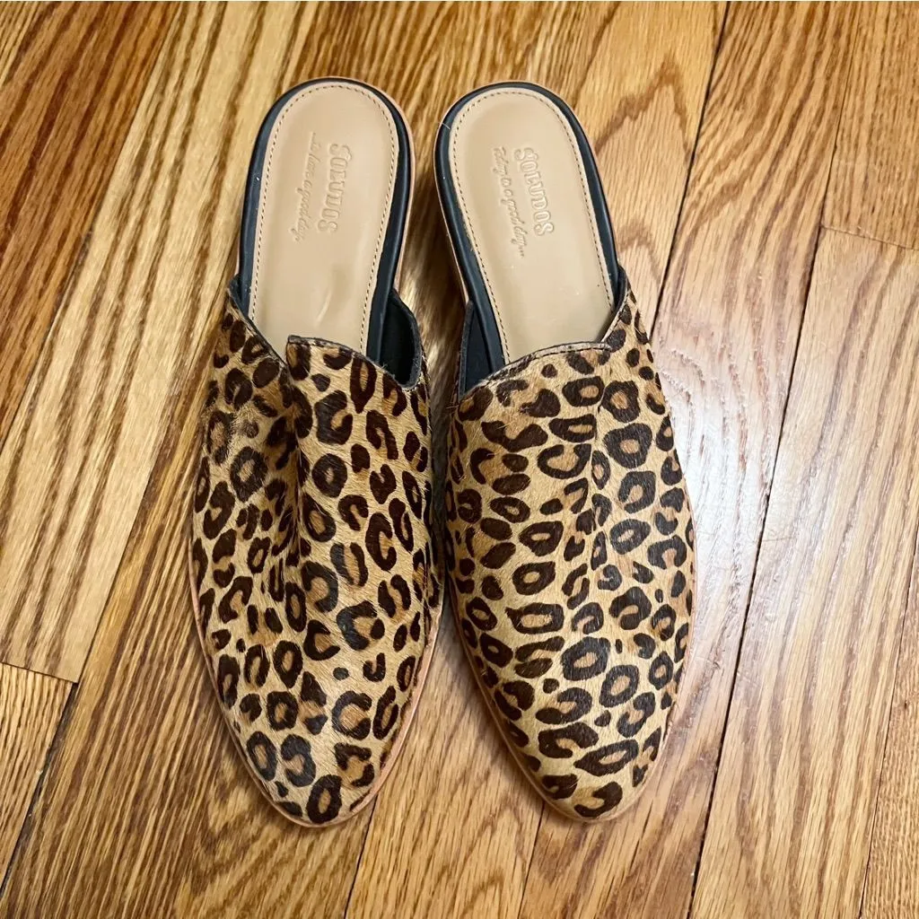 Soludos Leopard Print Venetian Mule Size 8.5 Block Heel - Image 8