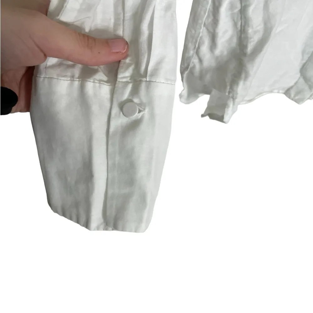 Kobi Halperin White Silk Blend Button Down Shirt XS - Image 5