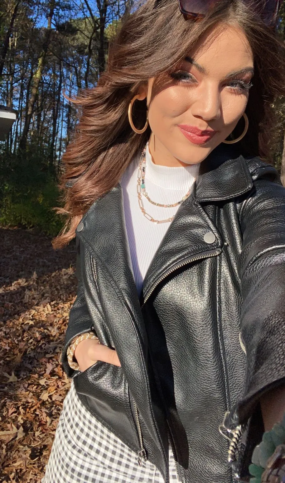 Forever 21 Gingham Jean Skirt - Image 2