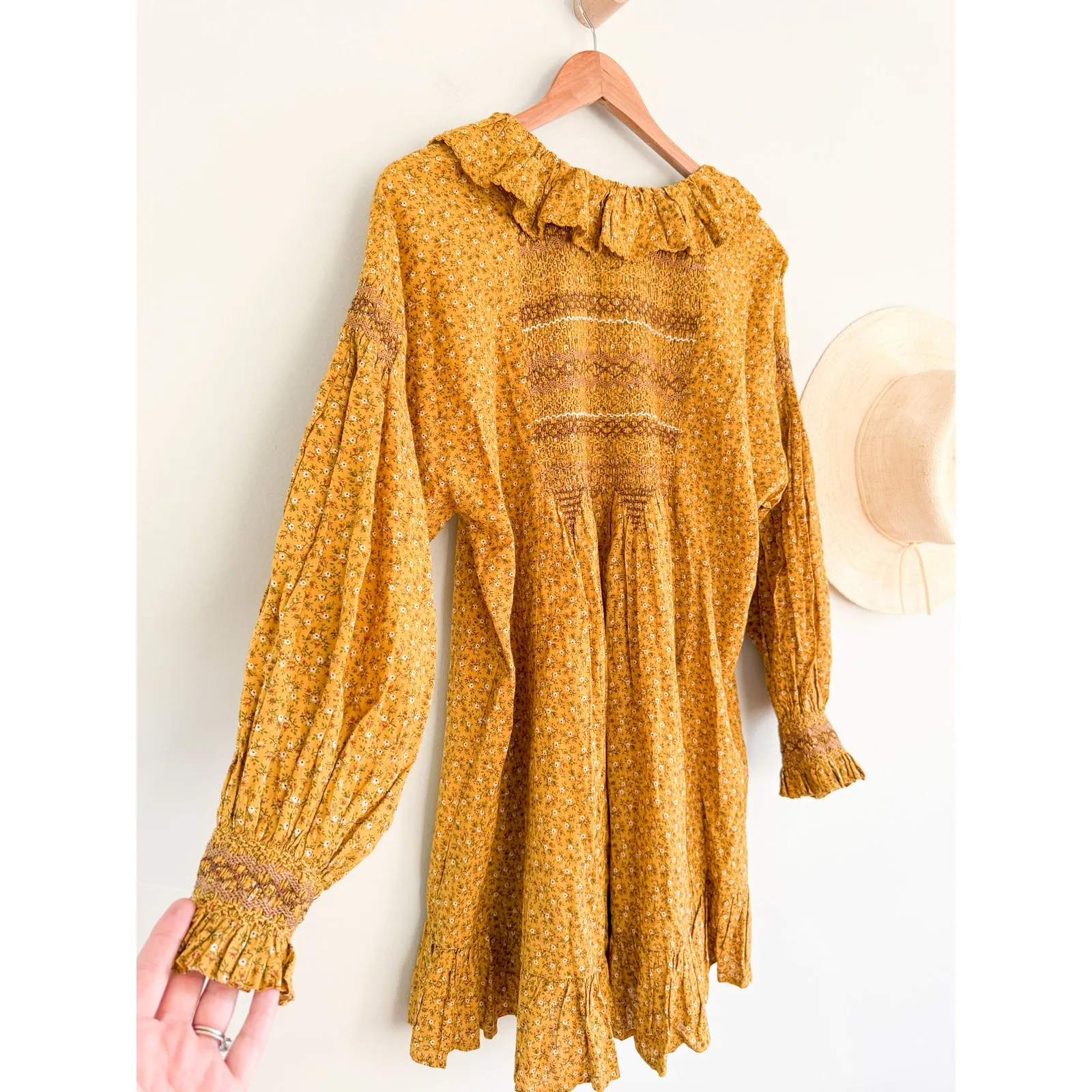 DÔEN | DOEN | Cordelia Dress in Sunsoaked Foothills | Sz S Yellow - Image 14