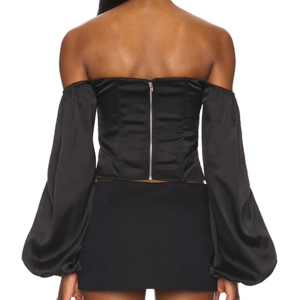 REVOLVE STONE COLD FOX SMALL CORSETS LACE FLORAL BLACK pit to pit 13 inches - Image 8