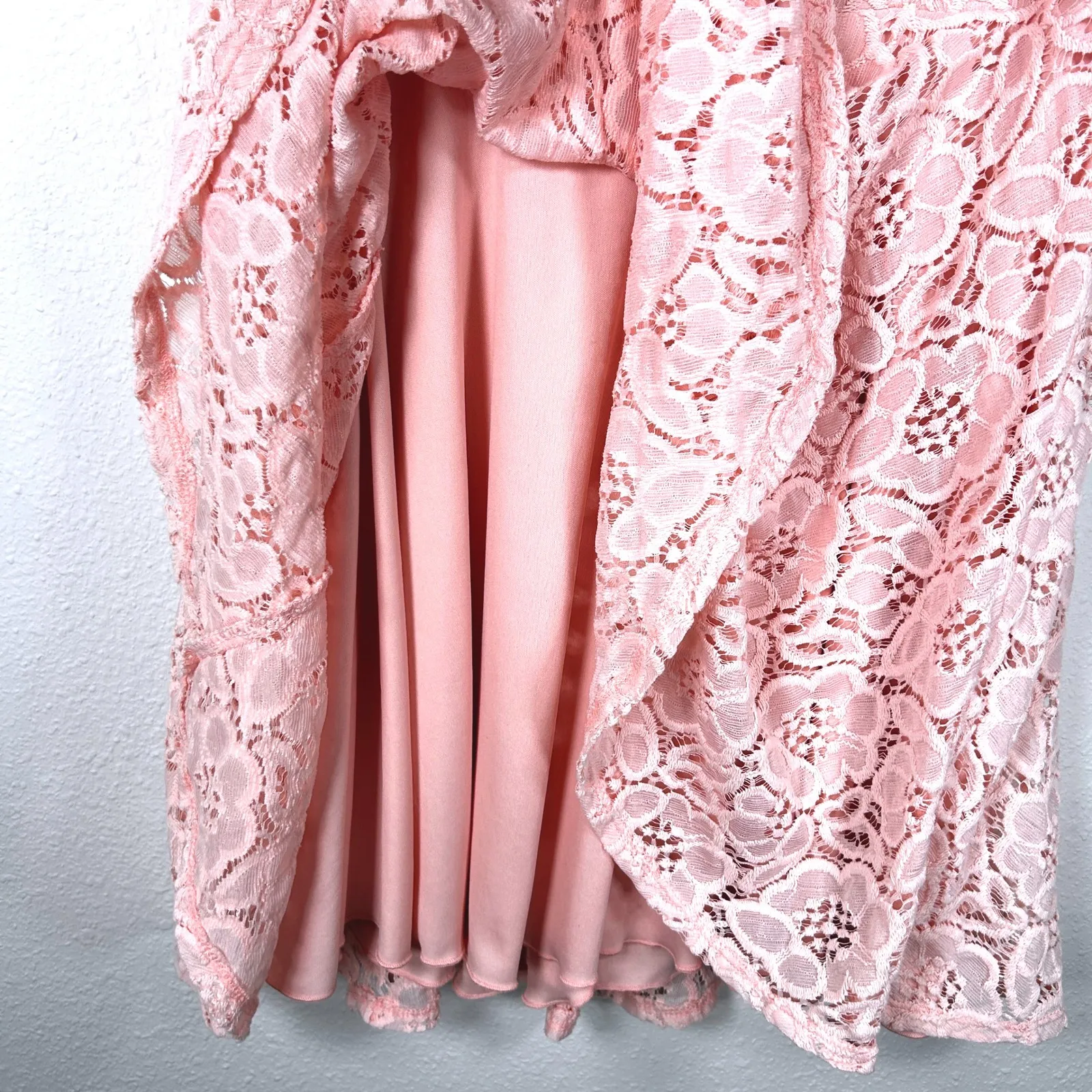 City Studio Pink Lace Sleeveless Fit and Flare‎ Dress Party Cocktail Hoco Sz 13 - Image 8