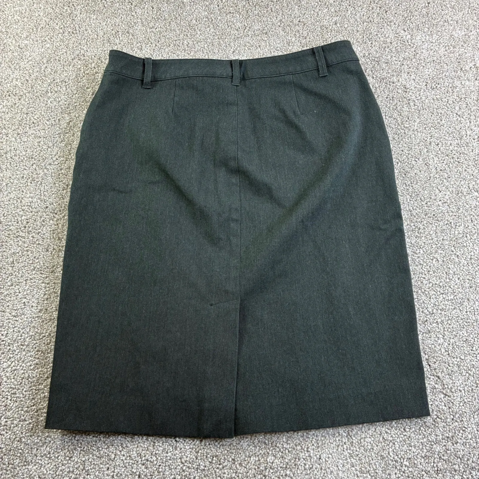 Lauren Ralph Lauren Women 6 Charcoal Gray Pencil Skirt Zipper Pockets Career - Image 7