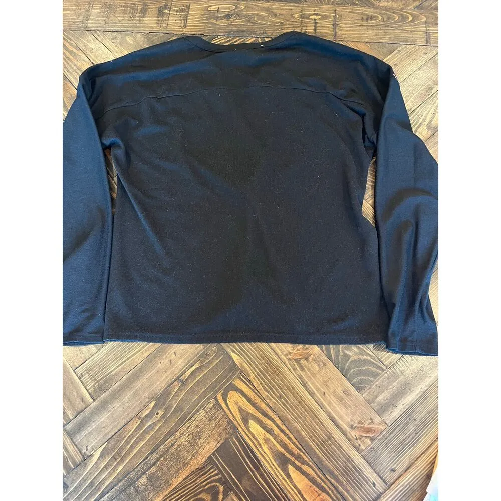 Savanna Jane Cross Stitch Embroidery Blouse Women Medium Grandma Floral Western Black - Image 4