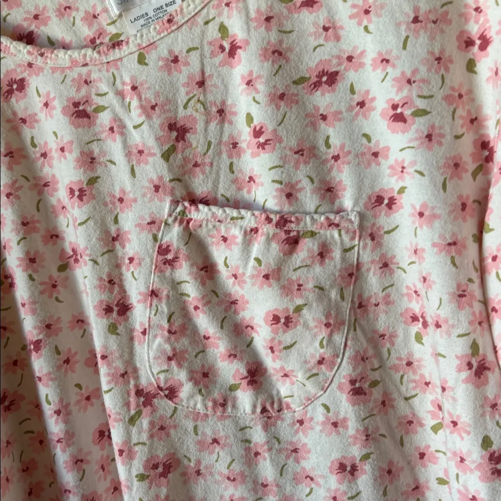 Simply basic Floral Pink Short Sleeve nighty osfm Size undefined - Image 2