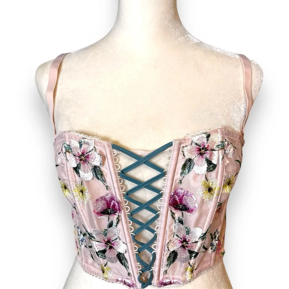 Vs floral coquette girl corset size med new - Image 7