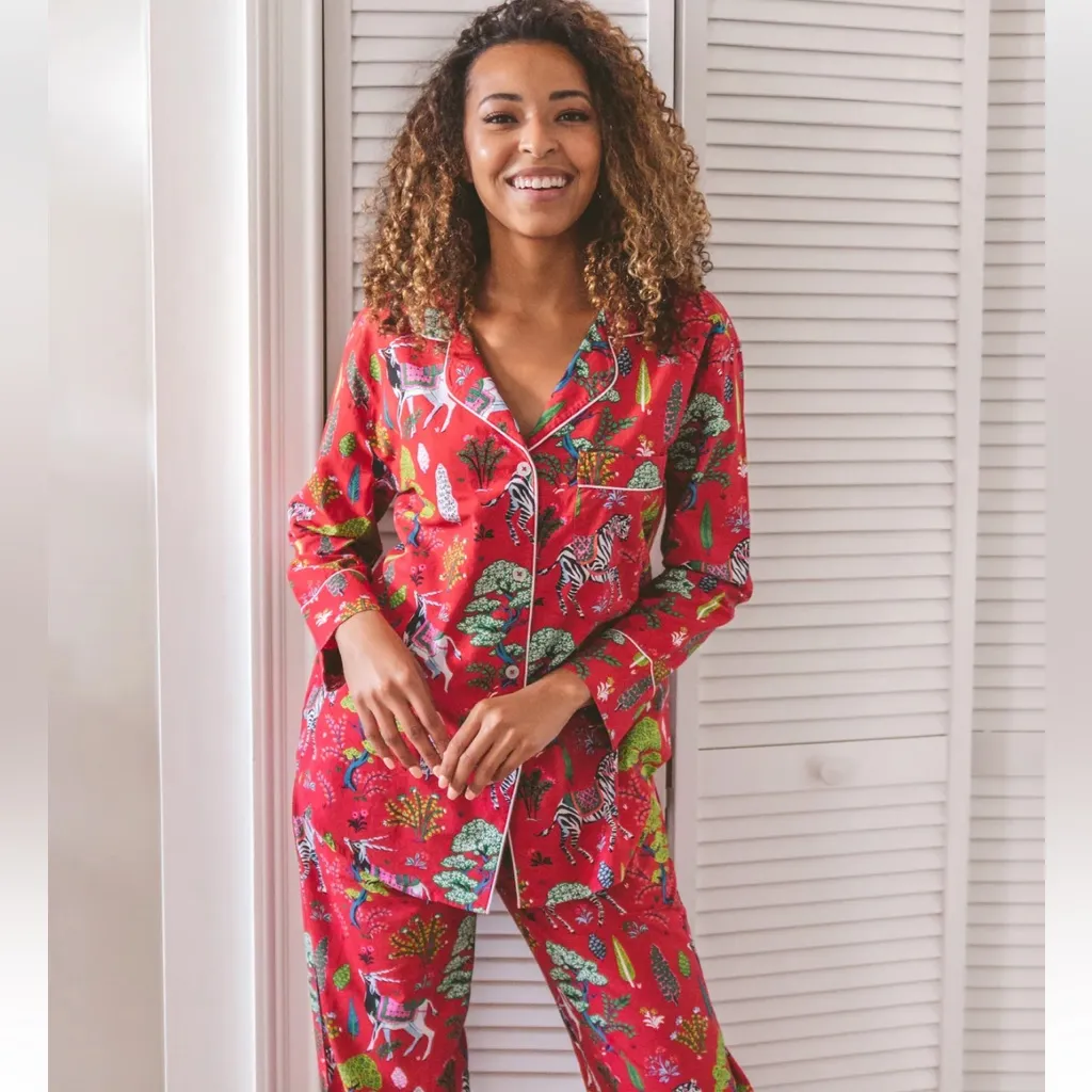 PRINTFRESH Antelope forest red sleep shirt size‎ large - Image 2