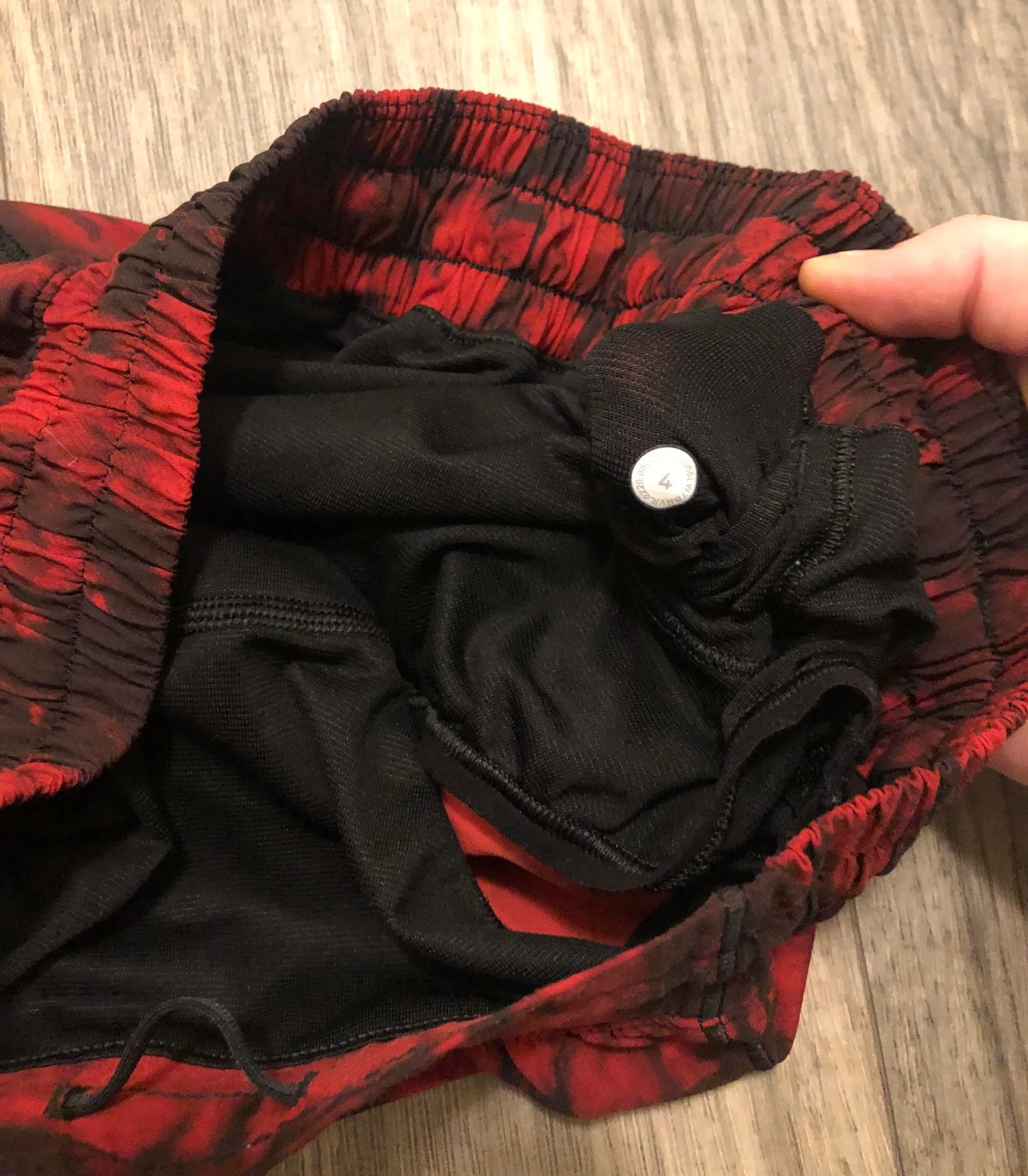 Lululemon red tie dye shorts - Image 3